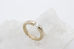 Niessing Spannring 750 / 18 Karat Gold Solitär Brillant ca. 0,45 ct.