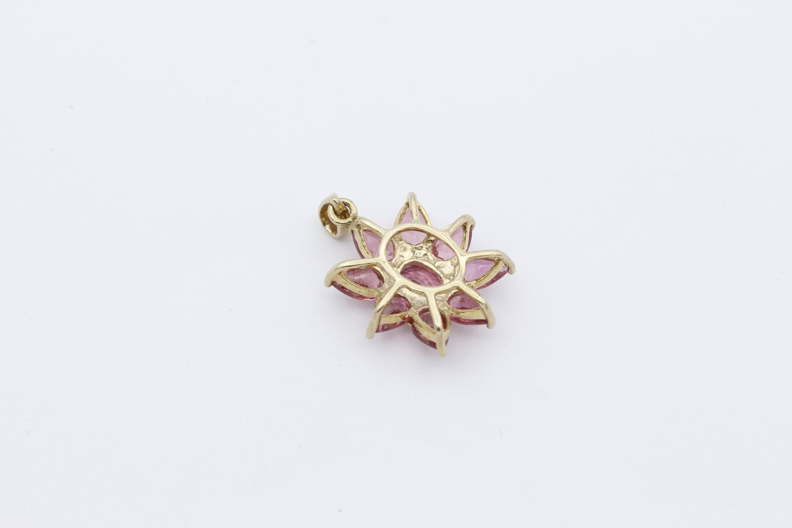 Wunderschöner Damen Anhänger aus 375 / 9k Gelbgold mit Juwelen