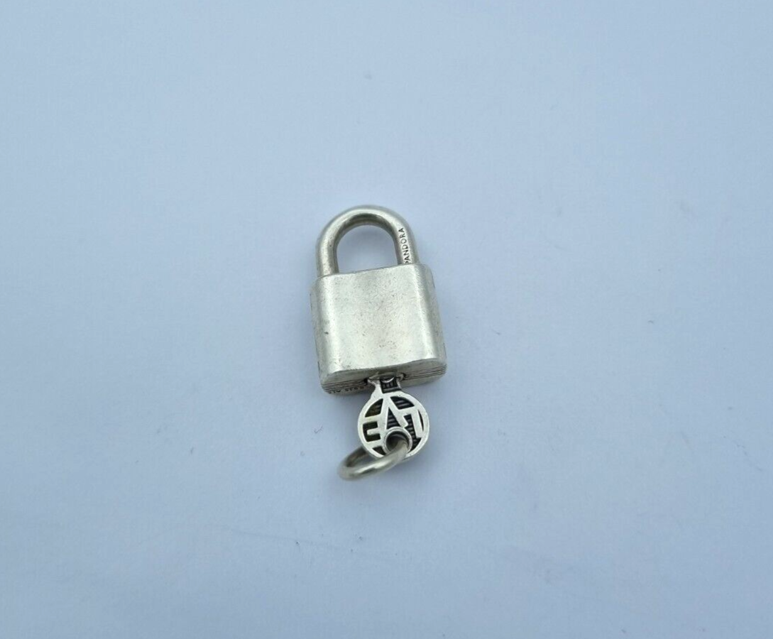 Pandora 925 Sterlingsilber Vorhängeschloss und Schlüssel Charm-Anhänger