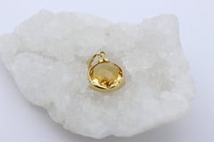Schöner Anhänger aus 585 / 14K Gelbgold mit ein Citrin Edelstein