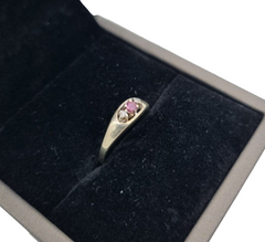 Zarter Christ Damen Ring aus 585er Weißgold mit Rubin & Diamanten | Gr. 53