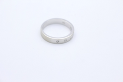 CHRIST Diamantring Matt 585 Weißgold 14 Karat Ring 5 Diamanten Brillanten Gr. 55