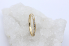 Pandora Funkeln & Herzen Memory Ring 585 / 14K Gelbgold Cubic Zirkonia Wie Neu