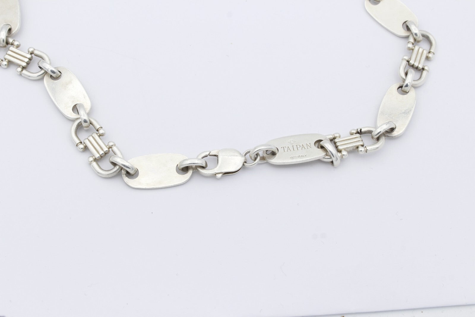 TAIPAN Italy Halskette Plattenkette 925 Sterlingsilber ca. 113 g