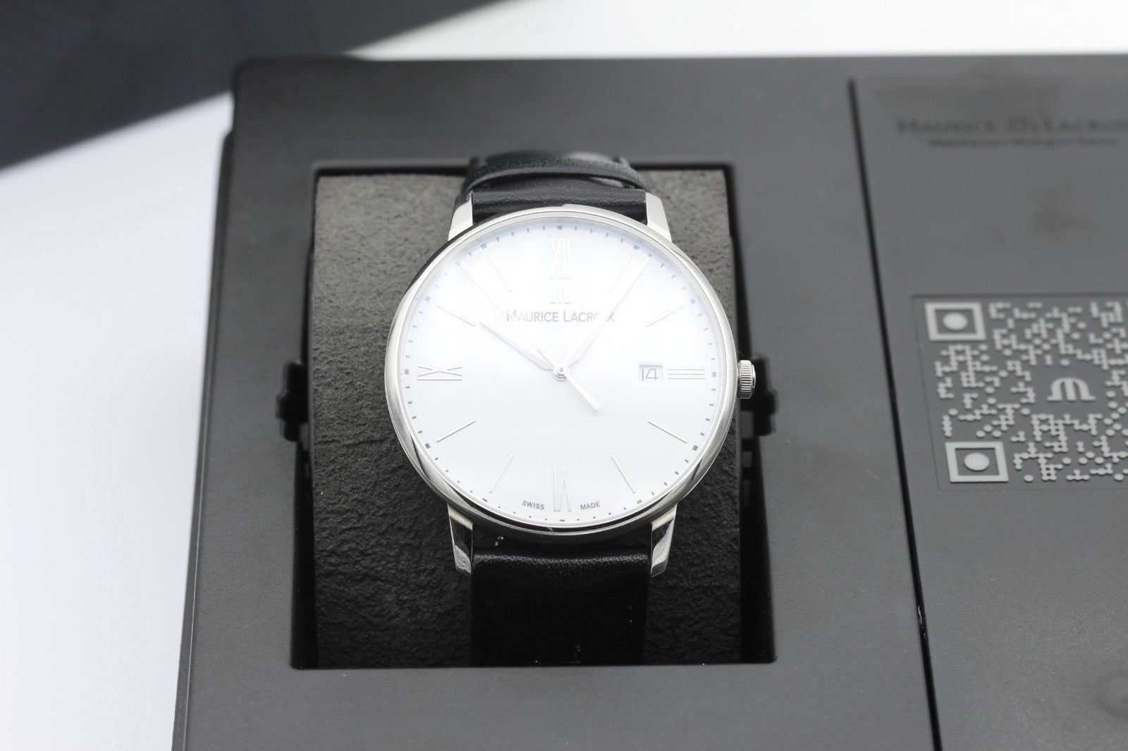 Maurice Lacroix Unisexuhr Eliros EL 1118 Edelstahl Leder Schwarz mit OVP