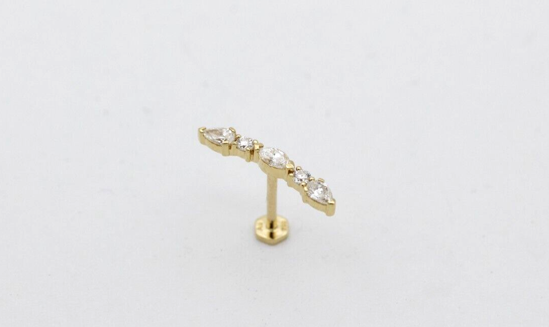Thomas Sabo SABOTEUR Einzel Piercing Stecker 750er/18k Gelbgold mit Diamanten