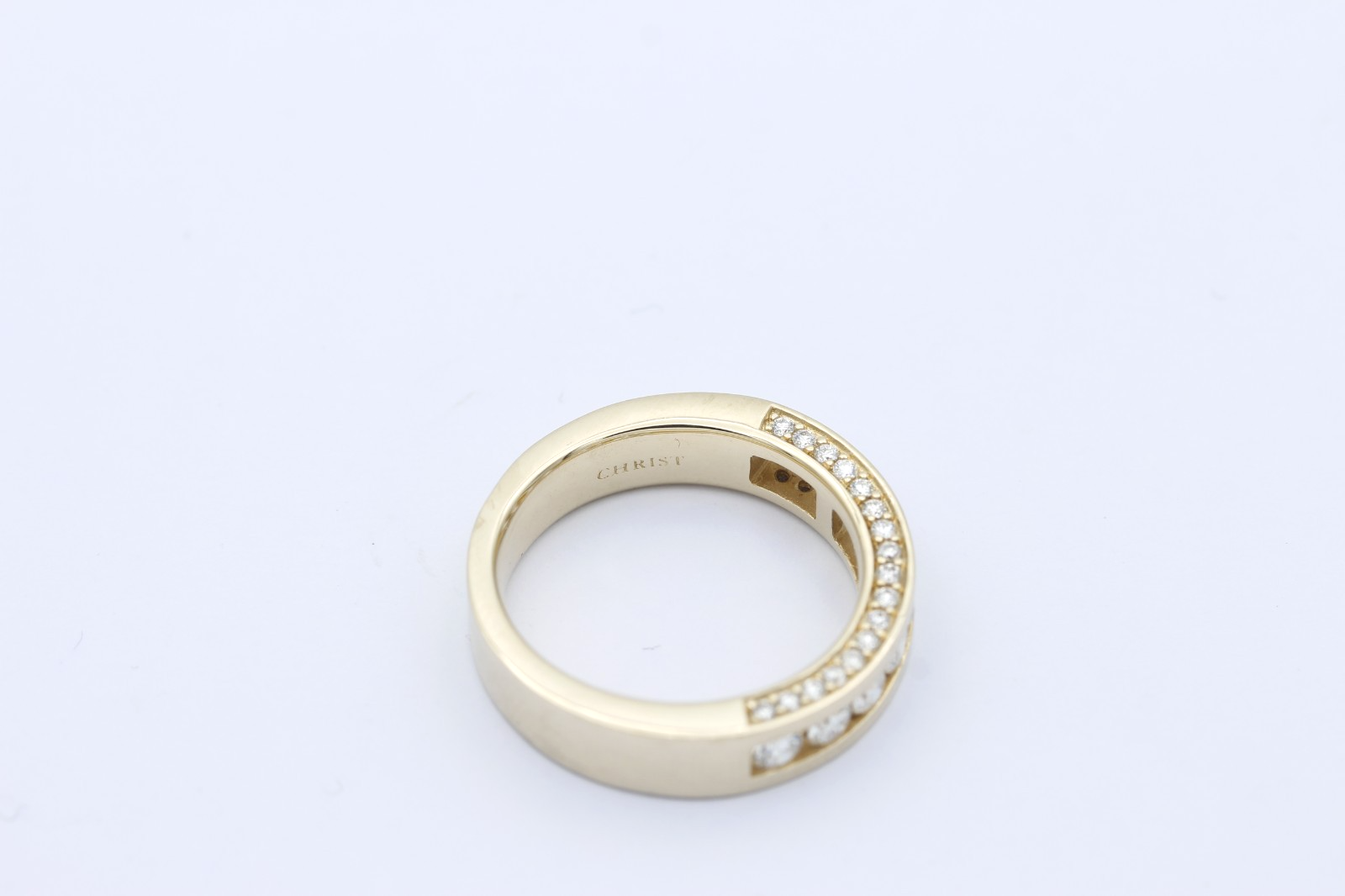 Christ 585 Gold Ring mit Diamanten 14K Gelbgold edles Design Brillantring massiv