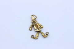 Harlekin Anhänger Clown aus 333 / 8k Gelbgold mit Zirkonia