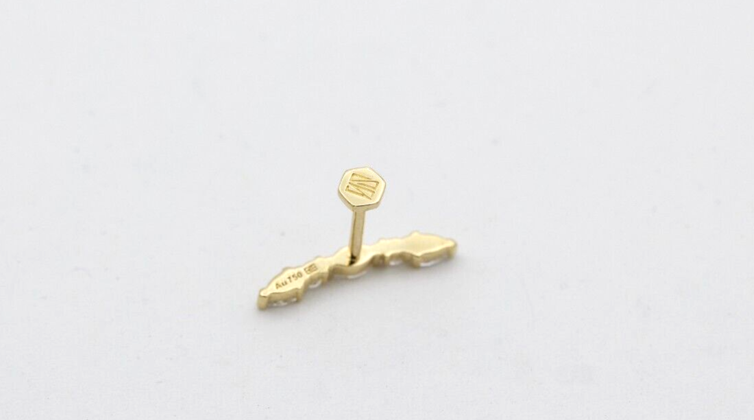Thomas Sabo SABOTEUR Einzel Piercing Stecker 750er/18k Gelbgold mit Diamanten
