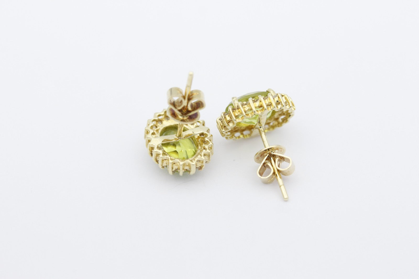 Traumhafter Ohrschmuck Ohrstecker aus 585 / 14k Gelbgold mit Citrin & Diamanten