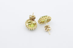 Traumhafter Ohrschmuck Ohrstecker aus 585 / 14k Gelbgold mit Citrin & Diamanten