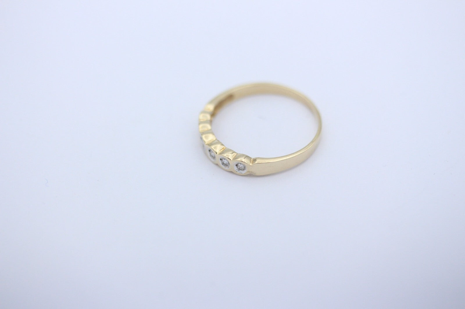 Brillant Damen Gold Ring aus 585 / 14k Gelbgold mit Diamanten | Gr. 56