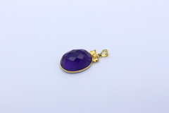 Schöner Anhänger aus 585 / 14K Gelbgold mit ein Amethyst