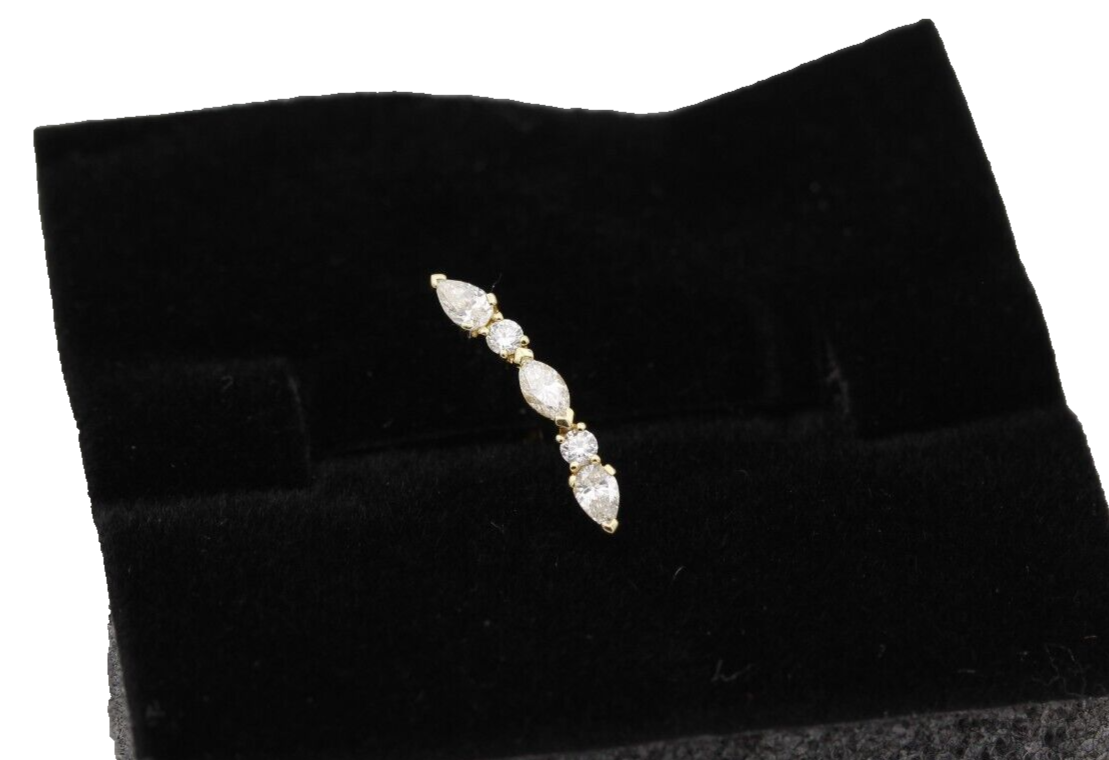 Thomas Sabo SABOTEUR Einzel Piercing Stecker 750er/18k Gelbgold mit Diamanten