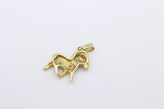 Gold Anhänger Steinbock aus 375 / 9k Gelbgold mit ein kleinen Diamant