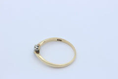 Schöner Solitär Damen Ring aus 585 / 14k Gelbgold mit ein Brillant ca. 0,20 ct.