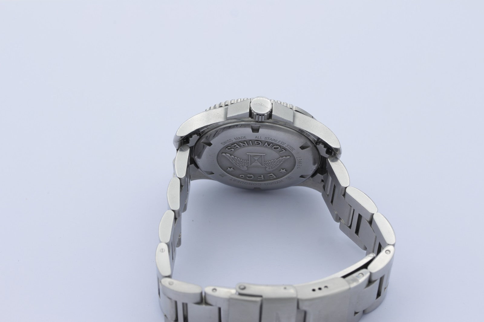 Longines Hydro Conquest Quarz Herrenuhr L3.663.4 Edelstahl Silber 41mm