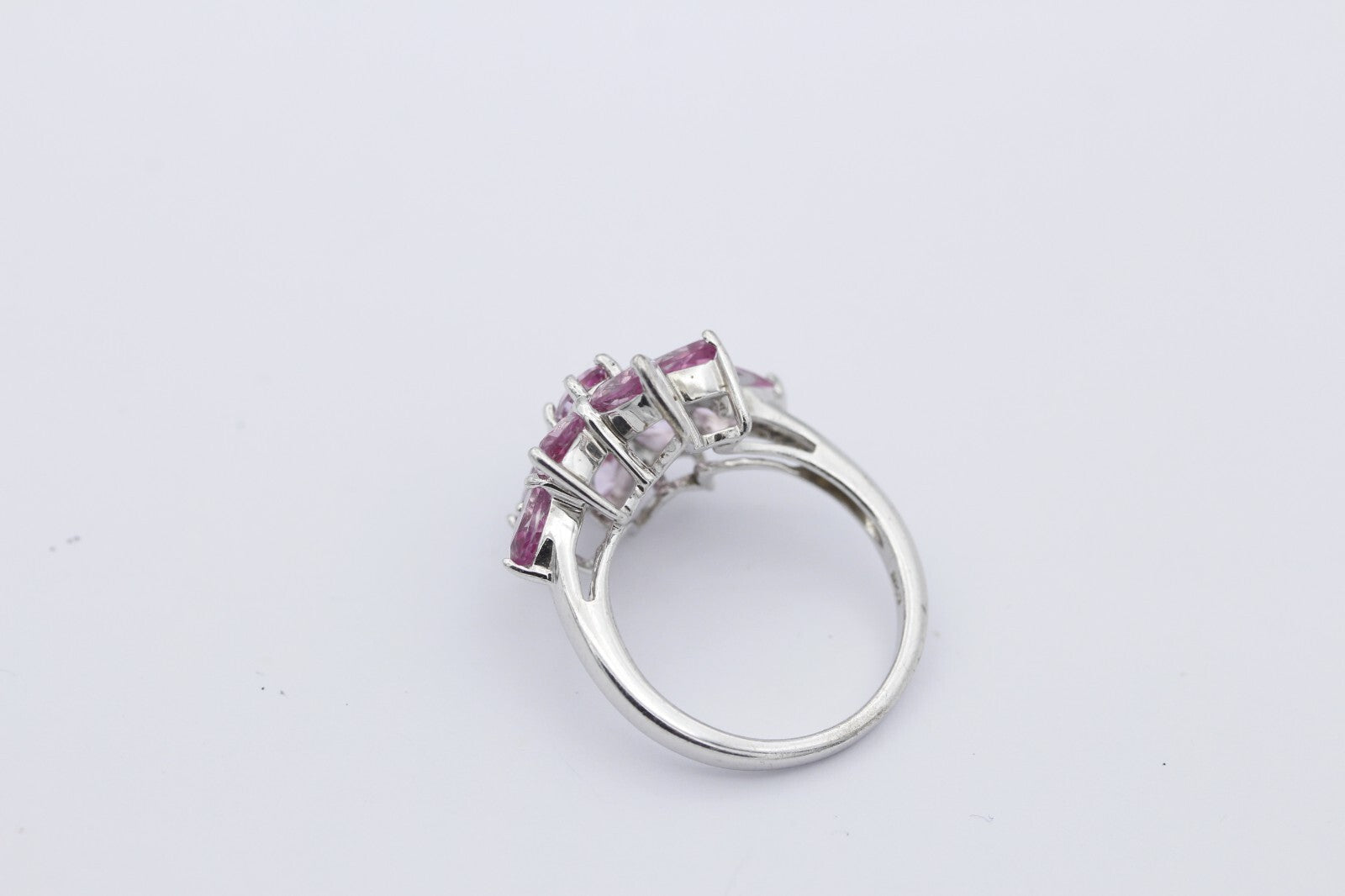 Schöner Damen Ring aus 925 Sterlingsilber mit Rosa Edelsteine | Gr. 55
