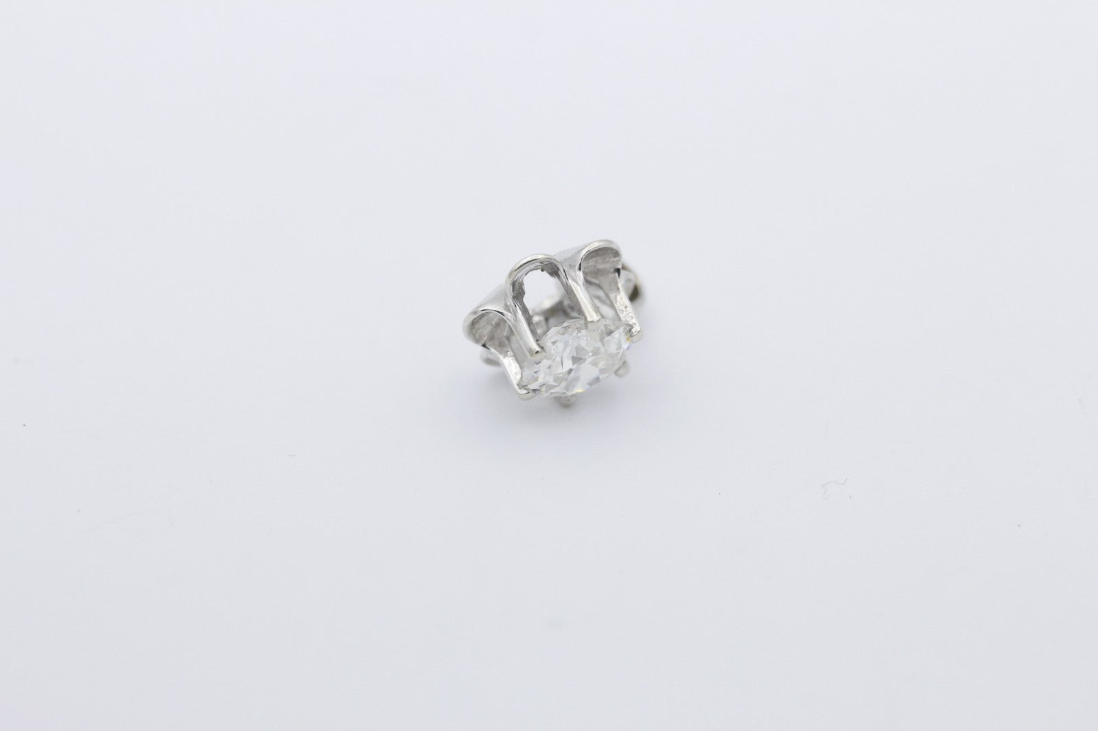 Eleganter Weißgold 585 / 14k Anhänger mit ein Altschliff-Diamant ca. 1,20 ct.