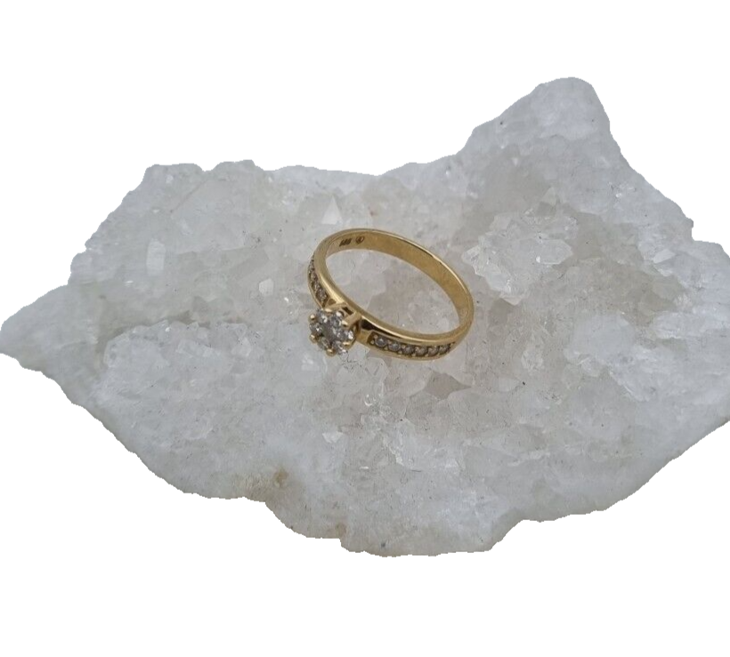 Traumhafter Damen Diamant Ring aus 585er Gelbgold Gr. 52