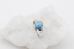 Unisex Ring aus 925 Sterlingsilber mit ein Farbstein Gr. 60