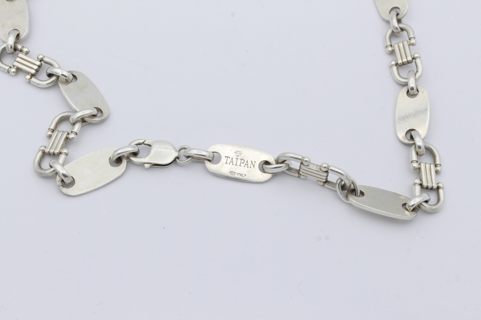 TAIPAN Italy Halskette Plattenkette 925 Sterlingsilber ca. 113 g