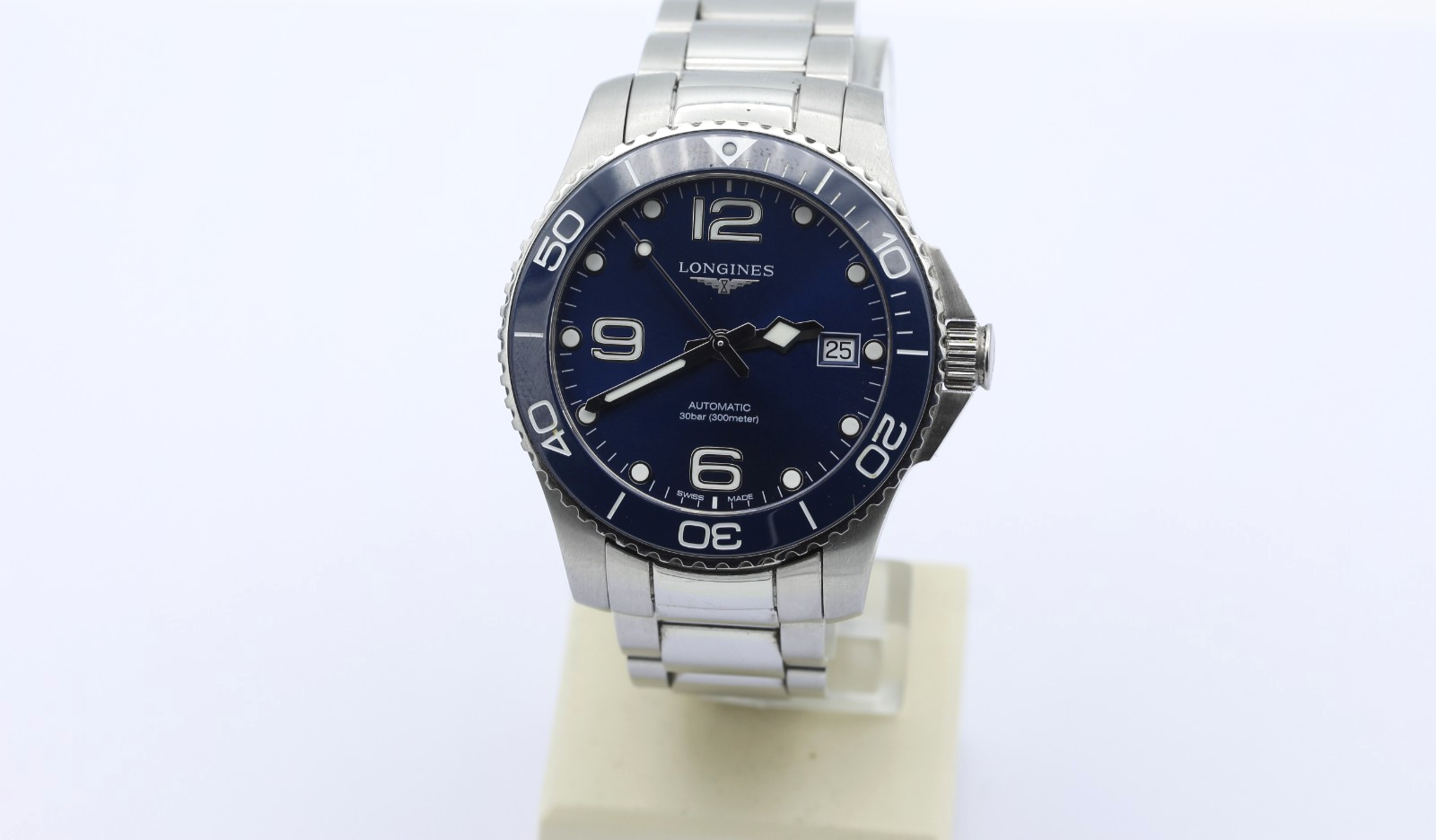 Longines HydroConquest Blaues Zifferblatt Herrenuhr L3.780.4 Edelstahl Automatik