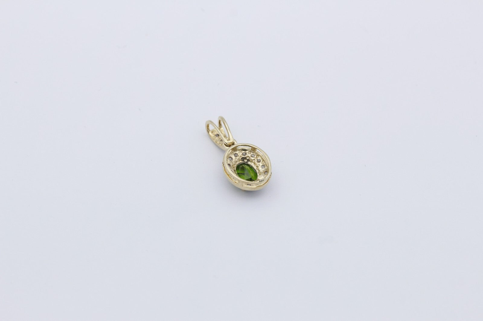 Schöner Damen Anhänger aus 375/9k Gelbgold mit ein Turmalin & Diamanten