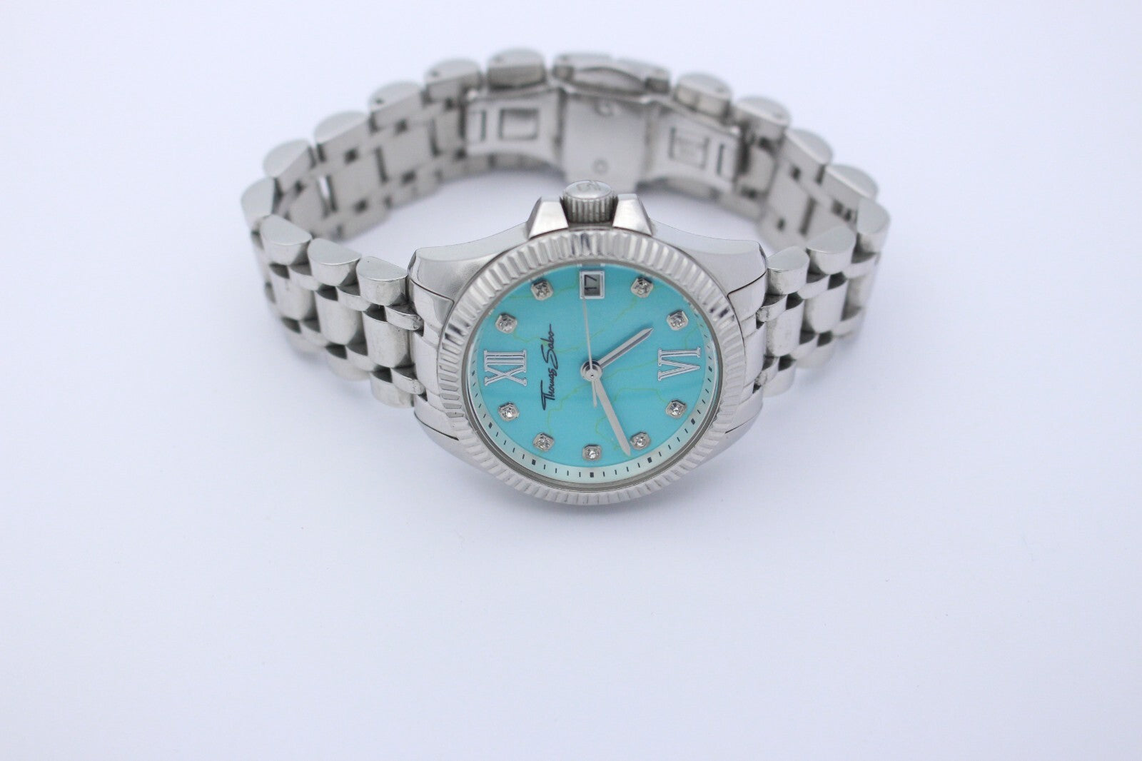 Thomas Sabo Damen Armbanduhr Quarz Edelstahl WA0317 Silber 33 mm