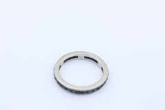 Traumhafter Weißgold Memory Saphir Ring aus 585 / 14K mit Saphiren | Gr. 64