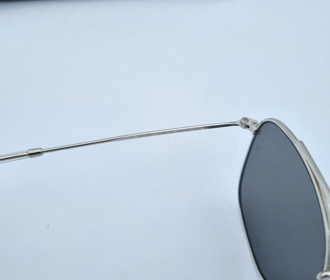 RAY-BAN RB3557 9198B1 SONNENBRILLE SILBER METALL HERREN GR. 51