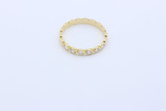 Wunderschöner Damen Ring Halb Memory aus 750 / 18K Gelbgold mit Brillanten