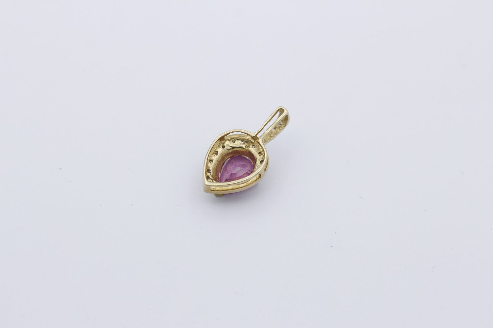 Schöner Damen Juwelen Anhänger aus 375 Gelbgold mit Edelstein & Diamanten