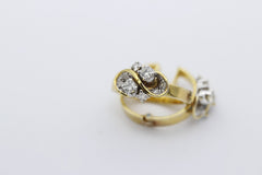 Wunderschöner Ohrschmuck Ohrringe aus 585 / 14k Gelbgold mit Brillanten
