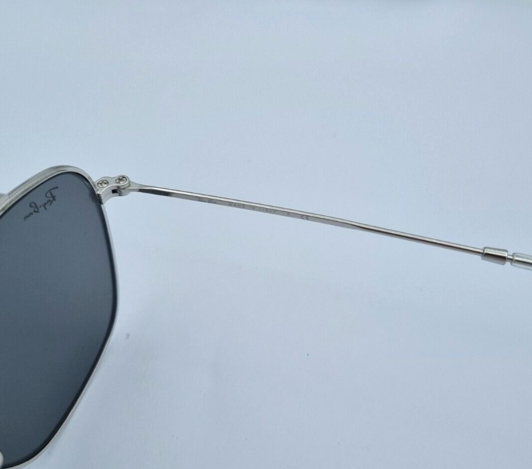 RAY-BAN RB3557 9198B1 SONNENBRILLE SILBER METALL HERREN GR. 51
