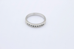 CHRIST Diamantring 585 Weißgold 14 Karat Halb Memoire Ring 8 Diamanten | Gr. 56