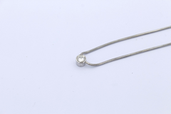 585 Weißgold Kette mit Moissanit ca. 0,50 ct. Anhänger 14K Gold Damen Halskette