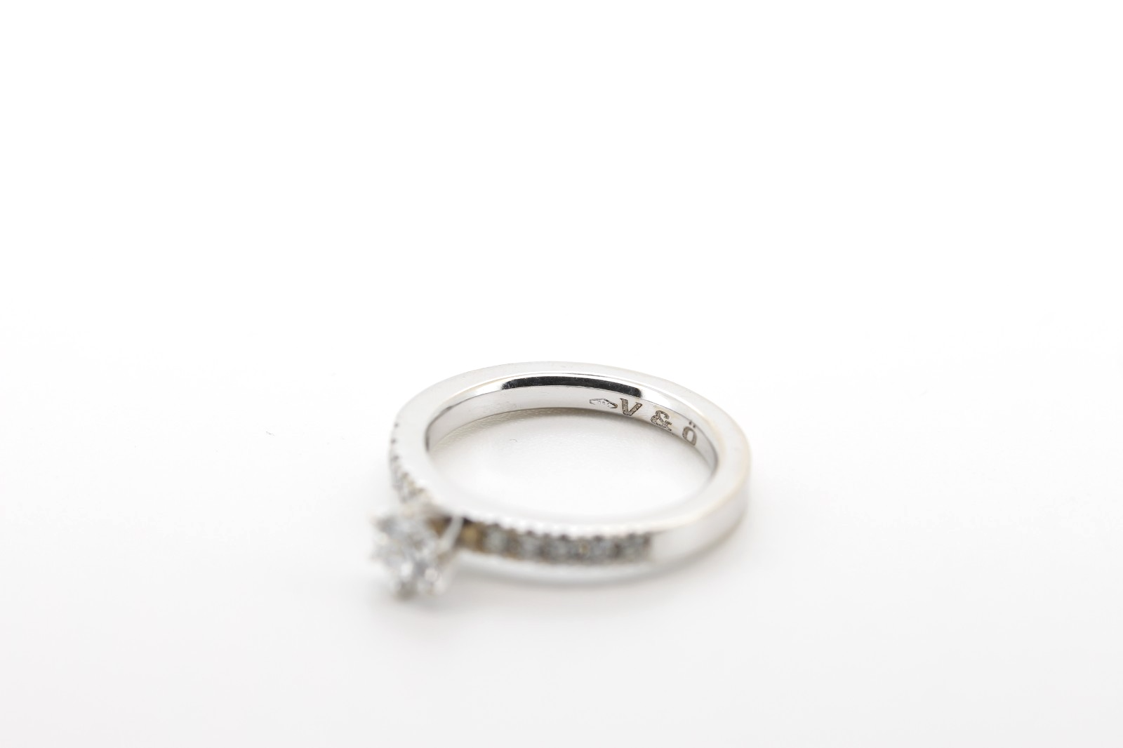 Eleganter 750er 18K Weißgold Goldring mit Diamanten Hochwertiger Schmuck Gr. 51
