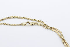 Schöne Zarte Schlichte Königskette Halskette 585 / 14k Gelbgold 58 cm