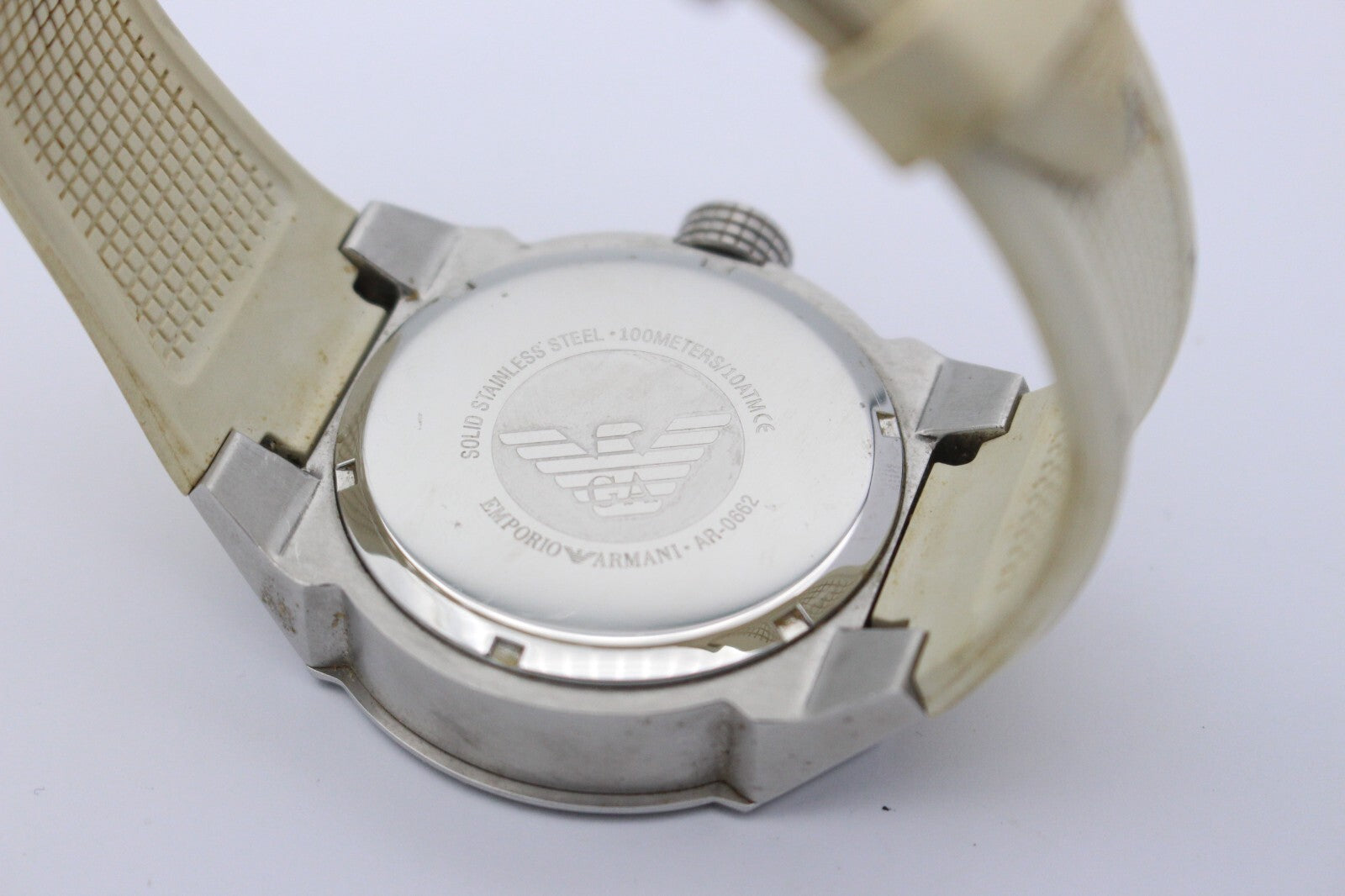 Emporio Armani AR-0662 Sport Herrenuhr Edelstahl Gummiband 45 mm