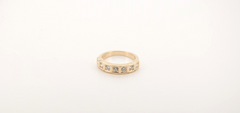 Schöner 375er (9K) Damen Goldring Roségold mit 7 Brillanten 0,40 ct. | Gr. 51