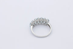 Schöner R&C Goldschmiedearbeit Damen Ring aus 750/18k Weißgold mit Aquamarine