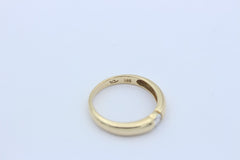 Exklusiver Solitär Spannring aus 585er / 14k Gelbgold mit ein Brillant 0,15 ct.
