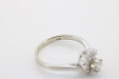 Brillantring 750er Weißgold 18k | Eleganter Damenring mit Diamanten | Gr. 52