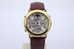Seiko Cronograph 7T36-7A00 Quartz Mondphase / Moonphase Vintage Uhr 36 mm
